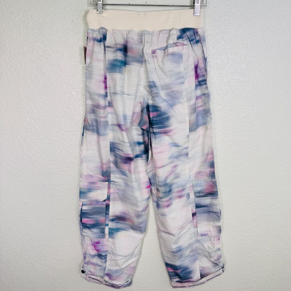 Free People Mesmerize Me Pants Womens Small Marble Cargo Boho FP Movement NEW - Picture 6 of 12